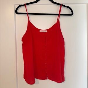 Lush Vibrant Red Camisole with Spaghetti Straps